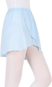 img 4 attached to Bezioner Girls Ballet/Dance Wrap Skirt Chiffon Ballet Skirt for Women: Elegant Elastic Waist Wrap