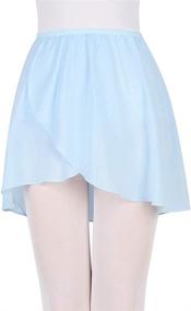 img 2 attached to Bezioner Girls Ballet/Dance Wrap Skirt Chiffon Ballet Skirt for Women: Elegant Elastic Waist Wrap