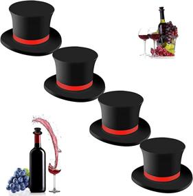 img 4 attached to 🍾 Funny Silicone Wine Bottle Stoppers - Set of 4 Reusable Cute Decorative Corks for Airtight Seal and Freshness - Wine Caps Wine Topper Saver for Champagne, Beer, and Beverages