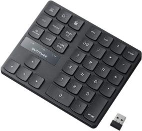 img 4 attached to 🔢 SurnQiee 2.4G Wireless Numeric Keypad - 35 Keys Financial Accounting Rechargeable Number Keyboard for Laptop Desktop PC