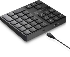 img 3 attached to 🔢 SurnQiee 2.4G Wireless Numeric Keypad - 35 Keys Financial Accounting Rechargeable Number Keyboard for Laptop Desktop PC