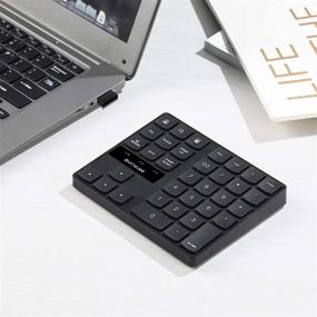 img 2 attached to 🔢 SurnQiee 2.4G Wireless Numeric Keypad - 35 Keys Financial Accounting Rechargeable Number Keyboard for Laptop Desktop PC