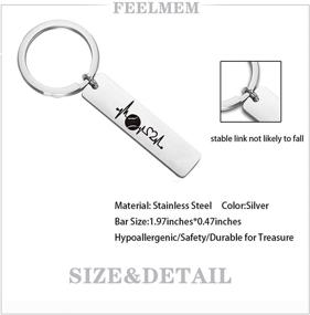 img 3 attached to FEELMEM Underestimate Bracelet Heartbeat Keychain