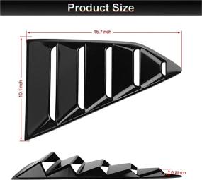 img 2 attached to Carridar Glossy Louvers Compatible 2016 2021