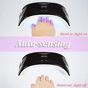 img 3 attached to 💅 Лампа для ногтей Gel UV LED Lavender Violets мощностью 24 Вт с таймером и автосенсором для геля для ногтей - черный сушильный аппарат для ногтей - J721