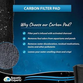 img 1 attached to 🐠 Crystal Clear Aquarium and Pond Solution: Aquarium Carbon Pad - The Perfect Fit Carbon Infused Filter Pad Media for Optimal Water Clarity