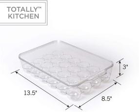 img 1 attached to Clear Plastic Egg Holder with Lid & Handles - BPA Free Fridge Organizer for Refrigerator Storage, 24 Egg Tray by Totally Kitchen