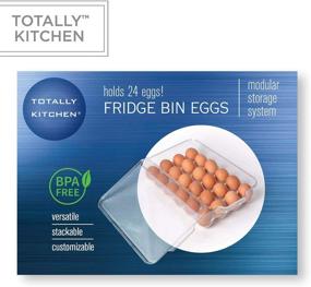 img 3 attached to Clear Plastic Egg Holder with Lid & Handles - BPA Free Fridge Organizer for Refrigerator Storage, 24 Egg Tray by Totally Kitchen