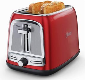 img 3 attached to Candy Apple Red Oster 🍎 2-Slice Toaster with Advanced Toast Technology