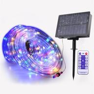 🎄 solar powered outdoor rope lights - waterproof led fairy lights, glpe 66ft with 200 leds, 8 lighting modes & color changing, remote control - ideal for christmas, garden, swimming pool, trampoline логотип