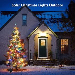 img 3 attached to 🎄 Solar Powered Outdoor Rope Lights - Waterproof LED Fairy Lights, GLPE 66ft with 200 LEDs, 8 Lighting Modes & Color Changing, Remote Control - Ideal for Christmas, Garden, Swimming Pool, Trampoline