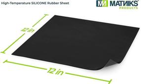 img 3 attached to MATNIKS Silicone Rubber Sheet 12x12-inch Black Duro Shore A65 - High Temperature Heavy Duty Gaskets DIY Material Leveling Sealing Bumpers Protection Abrasion Covers