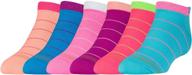 gold toe girls' say it loud no show socks - 6 pairs: vibrant colors & comfort in each pack! logo