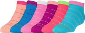 img 2 attached to Gold Toe Girls' Say It Loud No Show Socks - 6 Pairs: Vibrant Colors & Comfort in Each Pack!