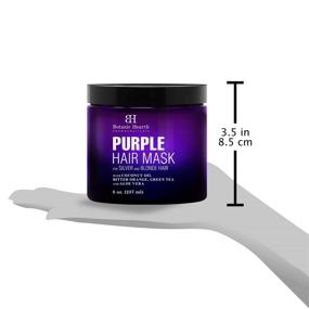 img 1 attached to 💜 Revive and Nourish Blonde, Silver, and Gray Hair with Botanic Hearth Purple Hair Mask - Sulfate & Paraben Free - 8 fl oz