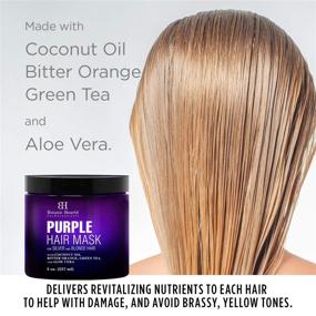 img 2 attached to 💜 Revive and Nourish Blonde, Silver, and Gray Hair with Botanic Hearth Purple Hair Mask - Sulfate & Paraben Free - 8 fl oz