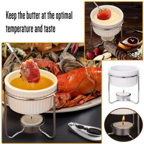 img 1 attached to 🦀 28-Piece Crab Cracker and Tool Set - Crab Leg and Lobster Crackers with Seafood Accessories Set, Including Crab Crackers, Butter Warmers, Lobster Shell Removers, Crab Forks, and Tealight Candles