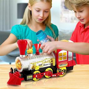 img 1 attached to 🚂 ArtCreativity Solution Plastic Locomotive: Sparking Creativity with Blowing Design