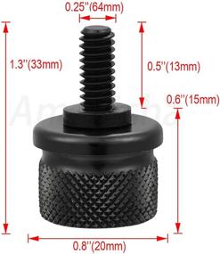 img 3 attached to Amazicha Black Aluminum Seat Bolt Tab Screw Mount for Harley Davidson Sportster Softail Touring Dyna 1996-2021