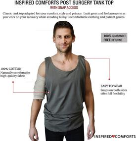 img 3 attached to 👕 Ultimate Comfort with Inspired Comforts Snap Tank Grey: Men's Clothing Essential for Shirts