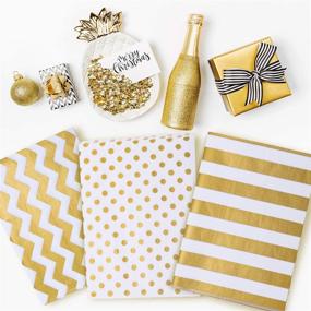 img 3 attached to 🎁 Whaline Big Size Metallic Tissue Paper, 20x28 Inches, Bulk Gift Wrap Paper for Christmas, Birthdays, DIY Crafts, Gift Bags - Golden