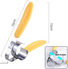 img 1 attached to 🌽 Efficient Stainless Steel Corn Stripper: Premium Corn Cob Remover Cutter Shaver - Essential Kitchen Gadget+