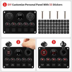 img 1 attached to ITYAGUY 5 Gang Switch Panel With 4