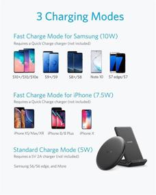 img 3 attached to Набор беспроводных зарядок Anker, обновленный PowerWave Pad & Stand - сертифицированный по стандарту Qi, быстрая зарядка для iPhone 12, 12 Mini, 12 Pro, 12 Pro Max, SE, 11, 11 Pro, 11 Pro Max, Xs Max, Samsung Galaxy S20, Note 10 (без адаптера переменного тока)