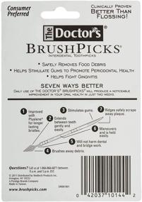 img 1 attached to The Doctor's BrushPicks Interdental Toothpicks: Gingivitis Fighter, 275 Picks/pack, 3 Packs