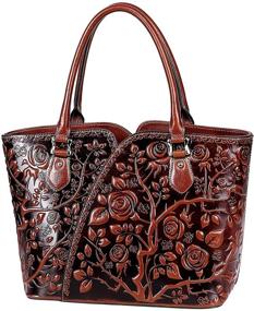 img 1 attached to 🌸 PIJUSHI Floral Satchel: Designer Handbags & Wallets for Women in Stylish Satchel Design