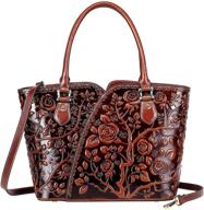 🌸 pijushi floral satchel: designer handbags & wallets for women in stylish satchel design logo