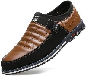 img 4 attached to Exceptional Driving Leather Classic Lightweight Business Men's Shoes