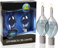🕯️ glass paraffin shabbat candle holder cup and wick – tear drop shape, 2 pack – pretty and elegant design – fits standard candlesticks - for paraffin lamp oil - no mess refill by ner mitzvah логотип