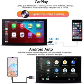 img 3 attached to Double Din Car Stereo with Android Auto, Bluetooth, Carplay, GPS Navigation, Touchscreen Media Receiver, WiFi, Mirrorlink, 1080p Video, USB SD FM/AM/RDS Tuner, Audio Player