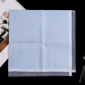 img 1 attached to Zelue Checkered Pattern Handkerchiefs Assorted Men's Accessories