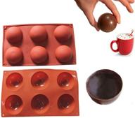 🍫 enhance your hot cocoa experience with pack of 2 silicone hot chocolate bomb molds! logo
