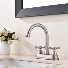 img 1 attached to 🚽 SHACO Stainless Steel Centerset Commercial Bathroom Faucet