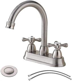 img 4 attached to 🚽 SHACO Stainless Steel Centerset Commercial Bathroom Faucet