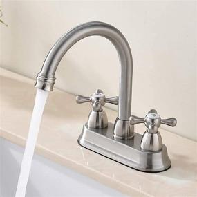 img 3 attached to 🚽 SHACO Stainless Steel Centerset Commercial Bathroom Faucet