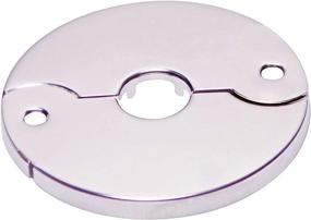 img 1 attached to 🔒 Chrome Finish Floor and Ceiling Plate Cover Split Flange Replacement and Repair Kit - Fits 3/8 Inch IPS Galvanized Pipe or 1/2 Inch Copper Pipe (Pack of 6)