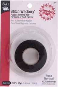 img 1 attached to Dritz Stitch Witchery Fusible: Black Bonding Web for Fabric - Regular Weight, 5/8-Inch X 13-Yards - Versatile and Easy to Use!