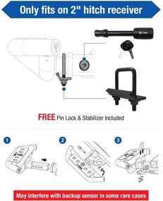 img 1 attached to 🔒 Tyger Auto TG-HS8U81238 Щит для буксировки: Премиум задний бамперного защитник с замком-булавкой - текстурированный черный | Совместим с 2" приемниками буксировочного устройства