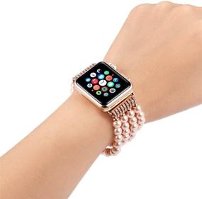 img 3 attached to Fastgo Bracelet Compatible With Pearl Apple Watch Bands 38Mm 40Mm Women