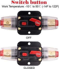 img 3 attached to 🔌 Tuijodaix 2-Pack Inline 150A Circuit Breakers: Manual Reset Fuse Holder for Car Audio Marine Boat Stereo Switch Inverter - 150 Amps + Reliable Fuse Replacement