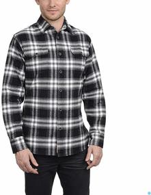 img 2 attached to 👕 Medium Jachs Brawny Flannel Shirt