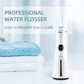 img 3 attached to 🦷 Aokitec Cordless Dental Water Flosser 300ML with 6 Jet Tips, 2-Hour Fast USB Charging, 30 Days Use, IPX7 Waterproof - Ideal for Home, Travel, Office