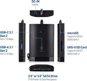 img 2 attached to 🔌 Cable Matters 10Gbps USB 3.1 Gen 2 Multiport Hub: USB-SATA, USB C, UHS-II Card Reader