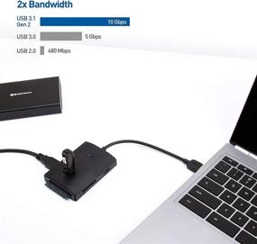 img 1 attached to 🔌 Cable Matters 10Gbps USB 3.1 Gen 2 Multiport Hub: USB-SATA, USB C, UHS-II Card Reader