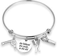 🎁 eigso hairdresser gardener tailor accountant bartender book lover gift keychain bracelet: she believed she could appreciation gift - improved seo logo