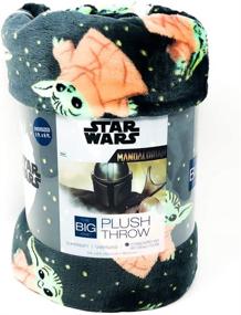 img 1 attached to 🥰 The Big One - Embrace Coziness with Star Wars Mandalorian Baby Yoda Blanket: Supersoft, Oversized, and Plush Throw